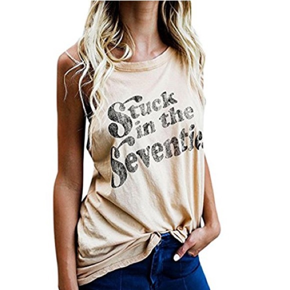 Stuck In The 70s Sleeveless Tee - Picture 2 of 5